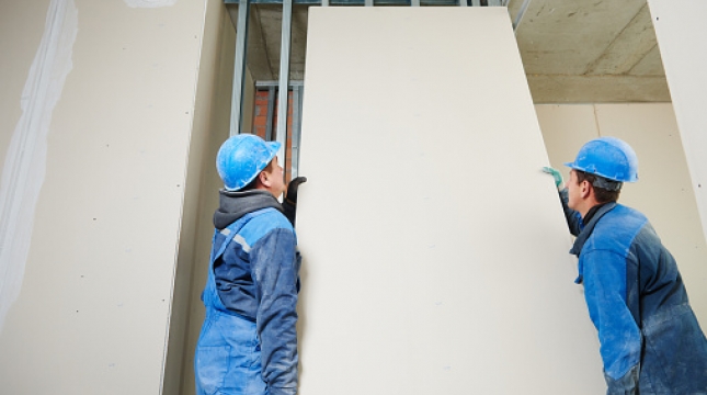 placas de gesso - construção a seco